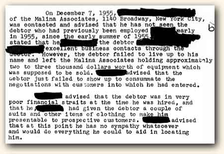 Excerpt from Charles A. Levine's FBI file
